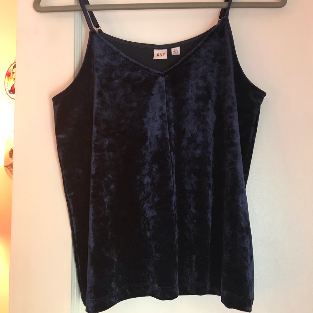 Navy Velvet tank top